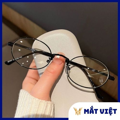 Mắt Việt- Kính thời trang nữ gọng nhỏ siêu nhẹ mạ vàng – dáng oval - Ảnh 3