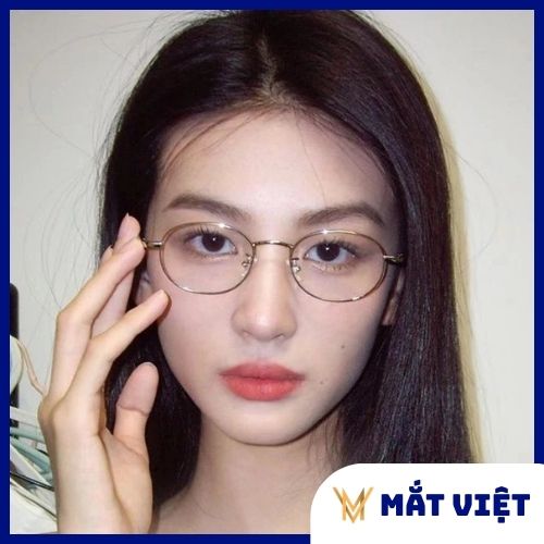 Mắt Việt- Kính thời trang nữ gọng nhỏ siêu nhẹ mạ vàng – dáng oval - Ảnh 7