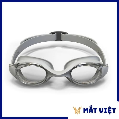 Kính bơi tròng kính trong suốt DECATHLON 100 ready màu xám- Mắt Việt - Ảnh 5