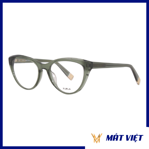 Mắt Việt - Gọng kính FURLA - Gọng Mắt Mèo Xanh Khói Thời Thượng