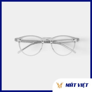 Mắt Việt - Kính Mắt Thời Trang MV01 Grey - Gọng Kính Tròn Trong Suốt
